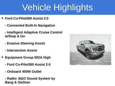 Used 2021 Ford F150 Lariat w/ Equipment Group 502A High AWD/4WD image 3