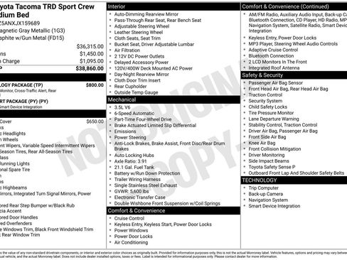 Used 2018 Toyota Tacoma TRD Sport w/ Technology Package image 35