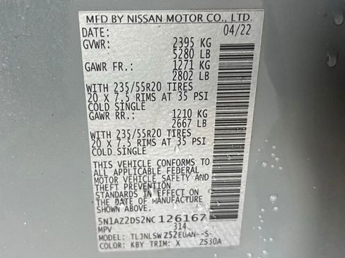 Used 2022 Nissan Murano Platinum w/ Cargo Package AWD/4WD image 19