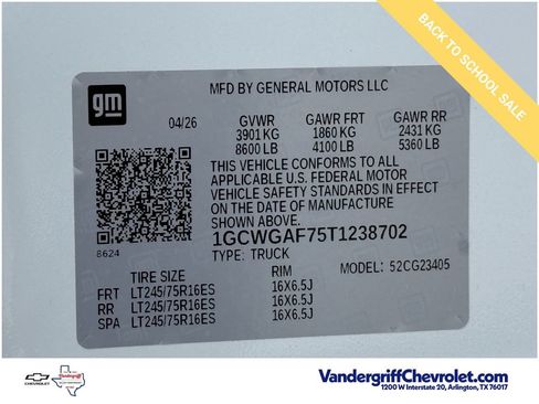 New 2026 Chevrolet Express 2500 w/ Driver Convenience Package RWD image 21