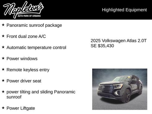 Used 2025 Volkswagen Atlas SE FWD image 3