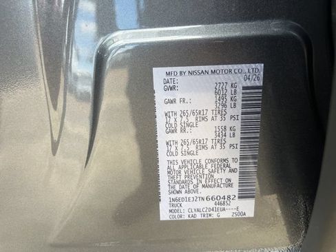 New 2026 Nissan Frontier SV w/ SV Convenience Package RWD image 24