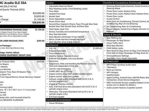 Used 2020 GMC Acadia SLE w/ Driver Convenience Package FWD image 15