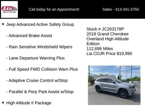 Used 2018 Jeep Grand Cherokee High Altitude AWD/4WD image 26