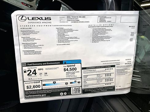 New 2026 Lexus RX 350 AWD image 13