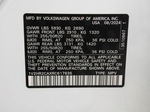 Used 2024 Volkswagen Atlas SE w/ Black Wheel Package image 51