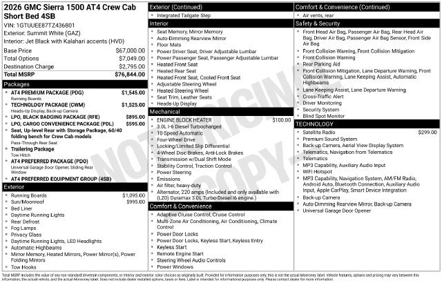 New 2026 GMC Sierra 1500 AT4 w/ AT4 Premium Package AWD/4WD image 26