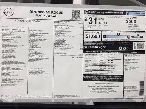 New 2026 Nissan Rogue Platinum image 44