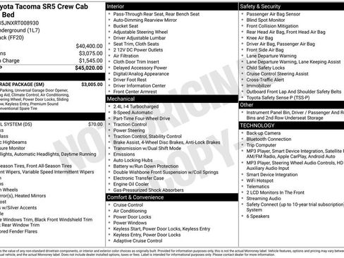 Used 2024 Toyota Tacoma SR5 w/ SR5 Upgrade Package AWD/4WD image 7