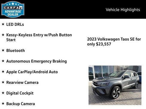 Certified 2023 Volkswagen Taos SE image 4