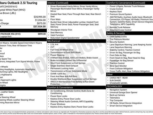 Used 2017 Subaru Outback 2.5i Touring w/ Popular Package #5A image 4