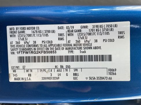 Used 2019 Ford F150 Raptor w/ Equipment Group 802A Luxury image 50