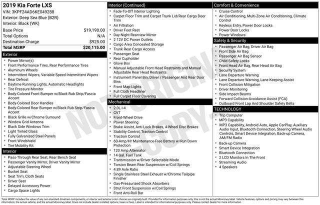 Used 2019 Kia Forte LXS FWD image 37