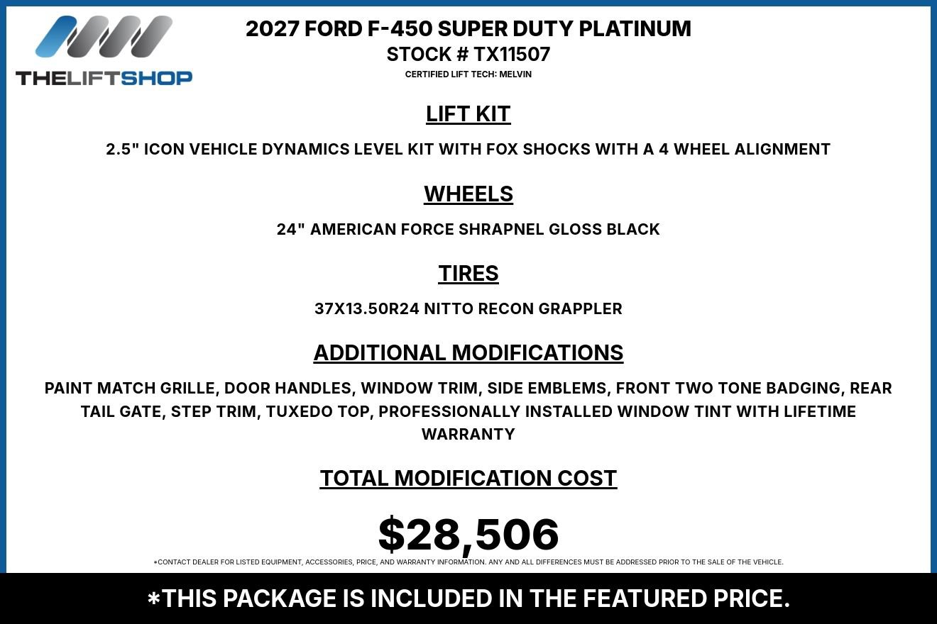 Used 2027 Ford F450 Platinum w/ Platinum Plus Package AWD/4WD image 2