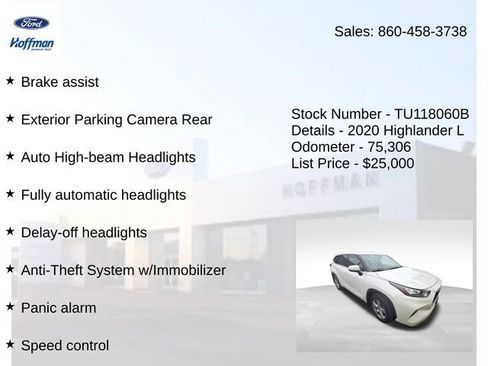 Used 2020 Toyota Highlander L AWD/4WD image 7