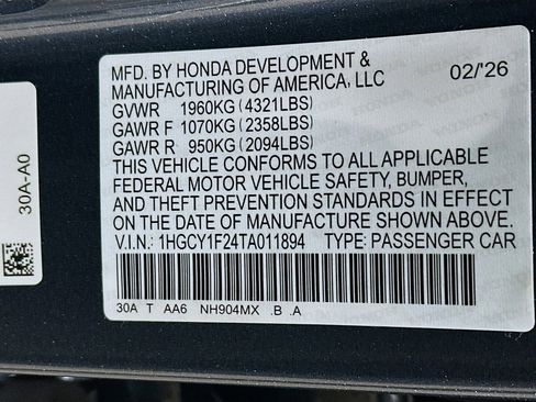 New 2026 Honda Accord LX image 30