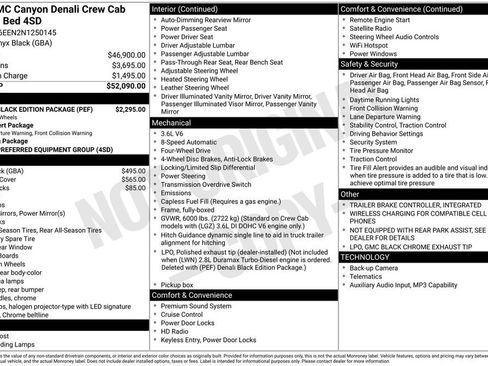 Used 2022 GMC Canyon Denali w/ Denali Black Edition Package AWD/4WD image 39