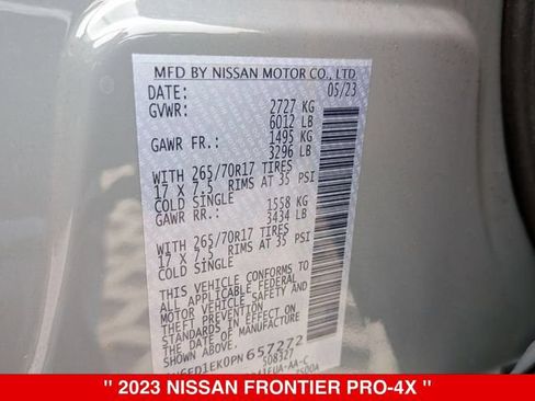 Certified 2023 Nissan Frontier PRO-4X w/ Technology Package AWD/4WD image 41