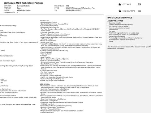 Used 2020 Acura MDX SH-AWD w/ Technology Package image 3