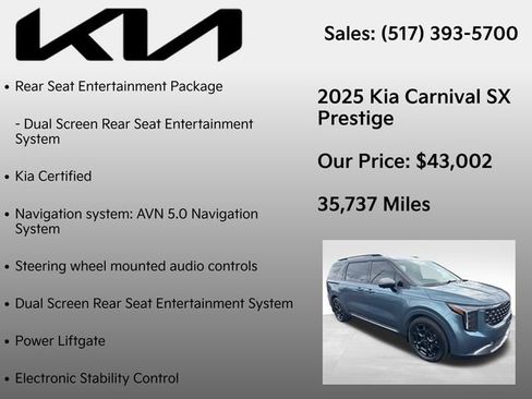 Used 2025 Kia Carnival SX Prestige FWD image 7