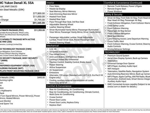 Used 2022 GMC Yukon XL Denali w/ Denali Ultimate Package AWD/4WD image 12