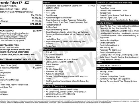 Used 2023 Chevrolet Tahoe Z71 w/ Luxury Package AWD/4WD image 17