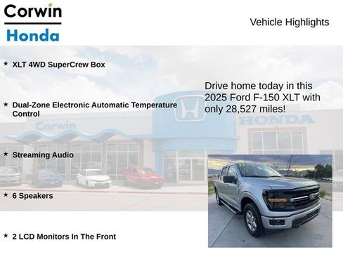 Used 2025 Ford F150 XLT w/ Equipment Group 301A Standard AWD/4WD image 6