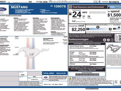 Used 2024 Ford Mustang Premium w/ 2.3L High Performance Package RWD image 8