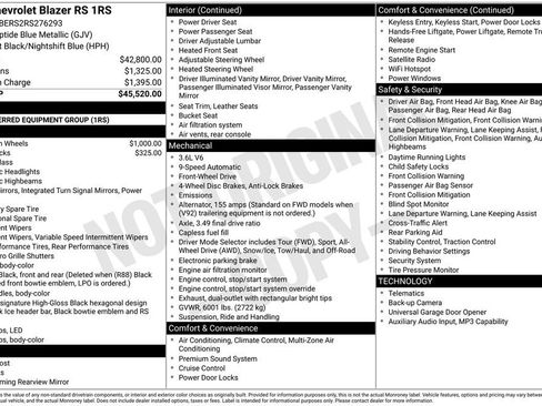 Used 2024 Chevrolet Blazer RS FWD image 12