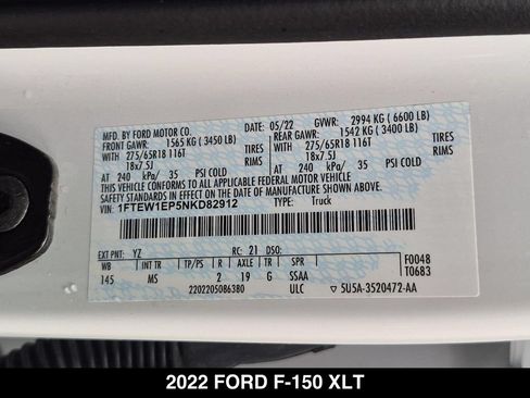 Used 2022 Ford F150 XLT w/ Equipment Group 302A High AWD/4WD image 25