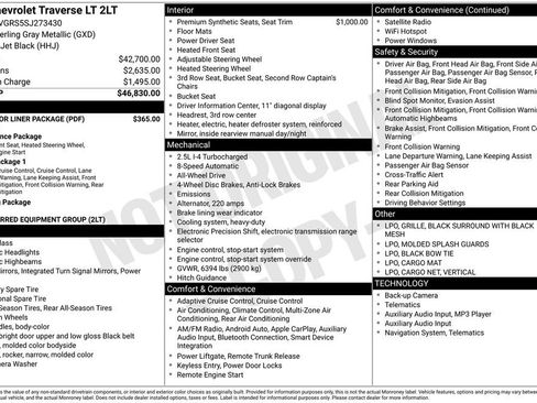 Used 2025 Chevrolet Traverse LT w/ LPO, Floor Liner Package image 25