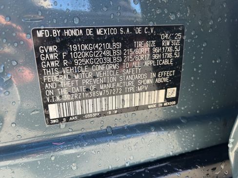 Certified 2025 Honda HR-V LX image 10