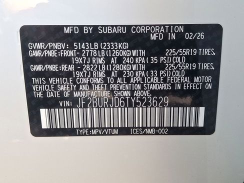 New 2026 Subaru Outback Touring XT AWD/4WD image 18