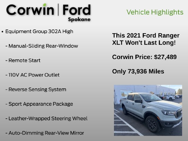 Used 2021 Ford Ranger XLT w/ Equipment Group 302A High AWD/4WD image 6