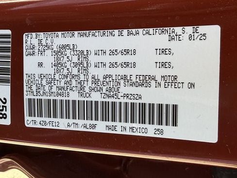 Certified 2025 Toyota Tacoma TRD Sport AWD/4WD image 27