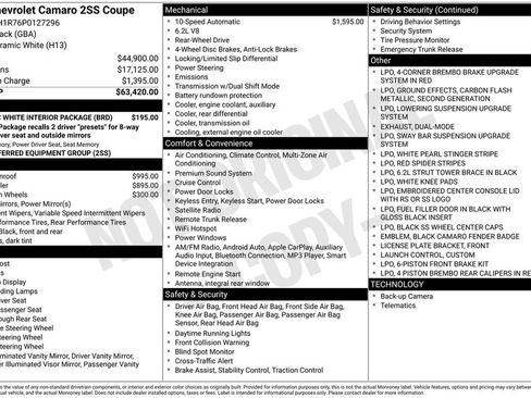 Used 2023 Chevrolet Camaro SS RWD image 6