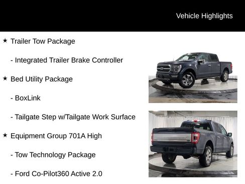 Used 2022 Ford F150 Platinum w/ Equipment Group 701A High image 13