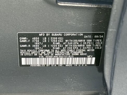 Certified 2025 Subaru Outback Limited image 36