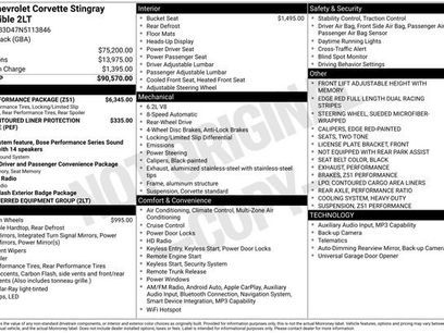 Used 2022 Chevrolet Corvette Stingray w/ Z51 Performance Package