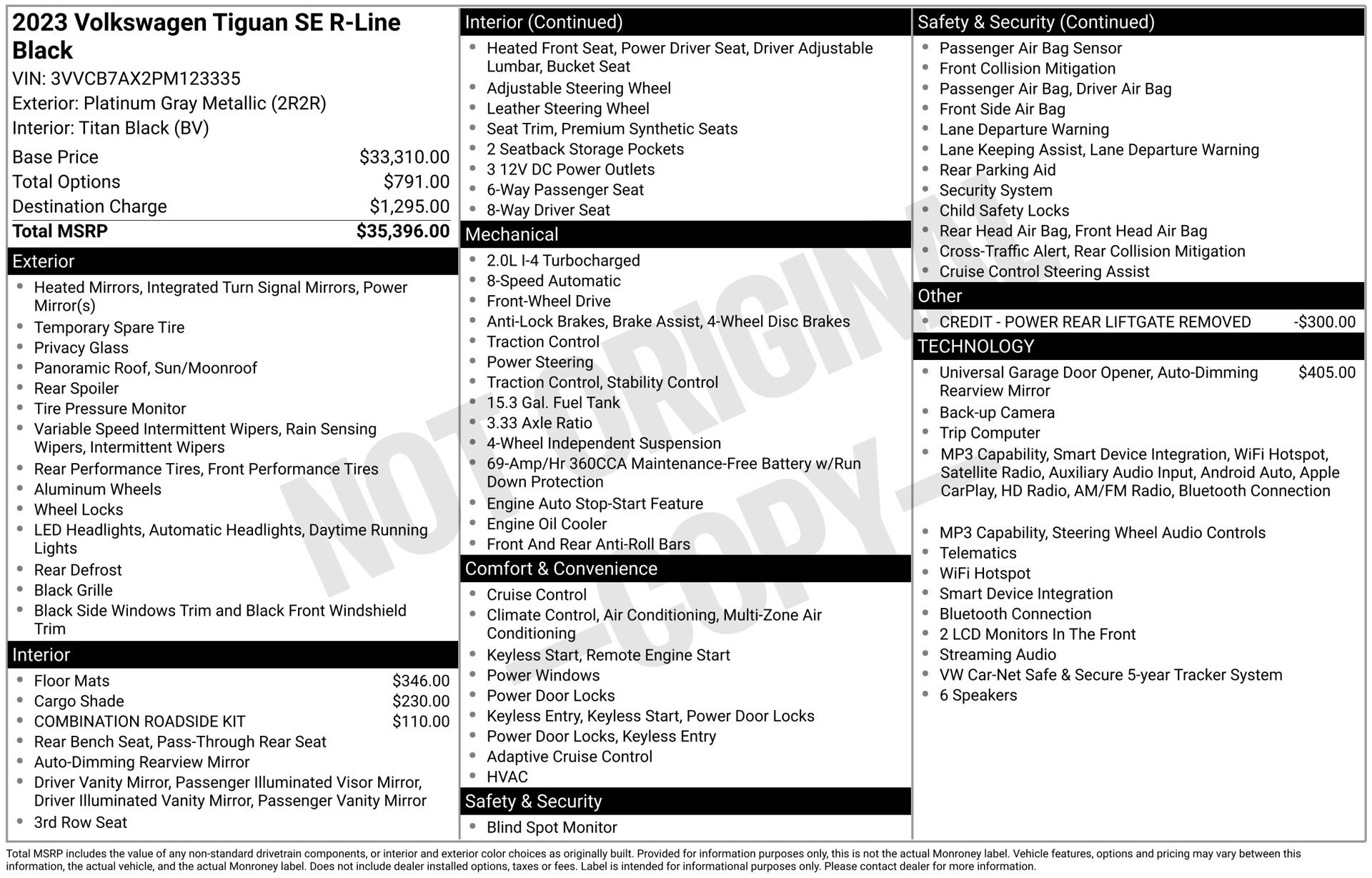 Used 2023 Volkswagen Tiguan SE R-Line FWD image 1