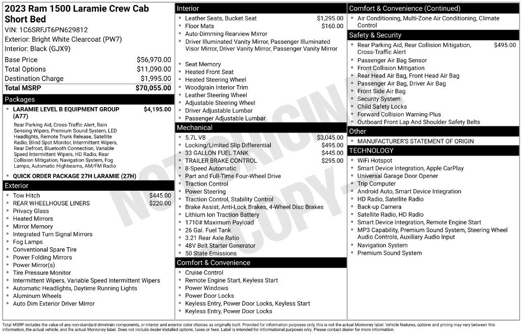 Certified 2023 RAM 1500 Laramie AWD/4WD image 41
