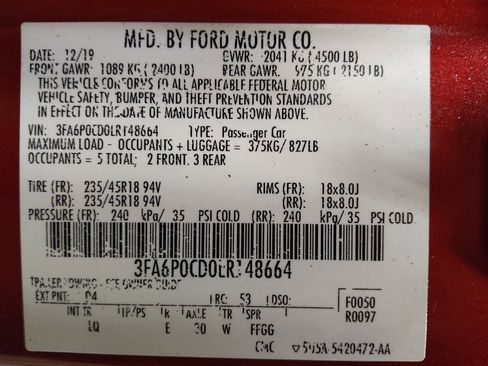 Used 2020 Ford Fusion SEL FWD image 33