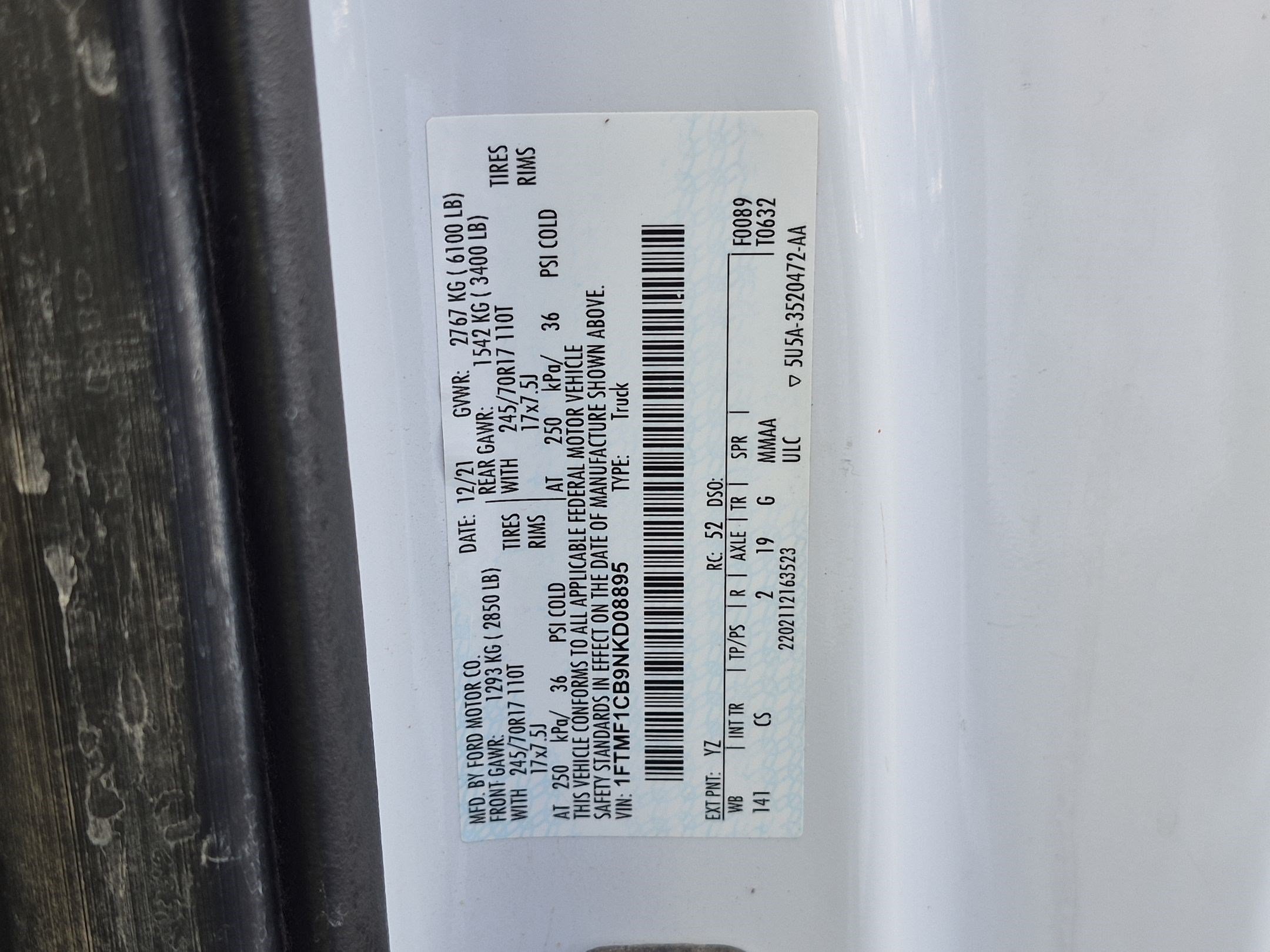 Used 2022 Ford F150 XL w/ Equipment Group 101A High RWD image 32