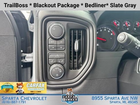 Certified 2024 Chevrolet Silverado 1500 Custom Trail Boss w/ Turbomax Blackout Package AWD/4WD image 16
