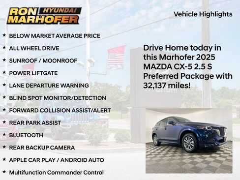 Used 2025 MAZDA CX-5 AWD 2.5 S w/ Preferred Package image 14