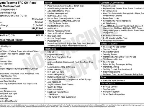 Used 2017 Toyota Tacoma TRD Off-Road w/ Tow Package (A/T) image 21