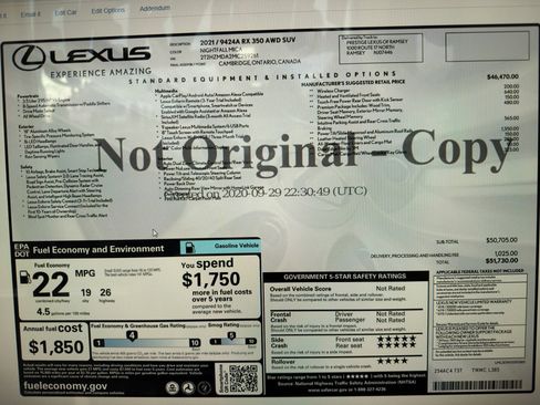 Used 2021 Lexus RX 350 AWD w/ Premium Package image 22