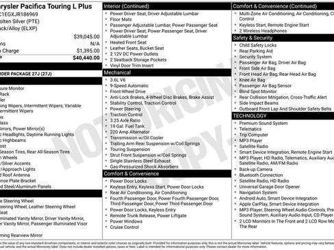 Used 2018 Chrysler Pacifica Touring-L Plus FWD image 4