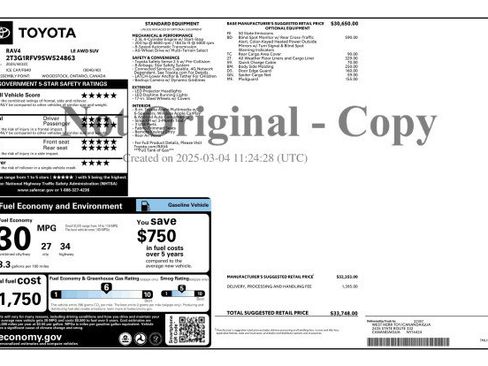 Used 2025 Toyota RAV4 LE AWD/4WD image 3