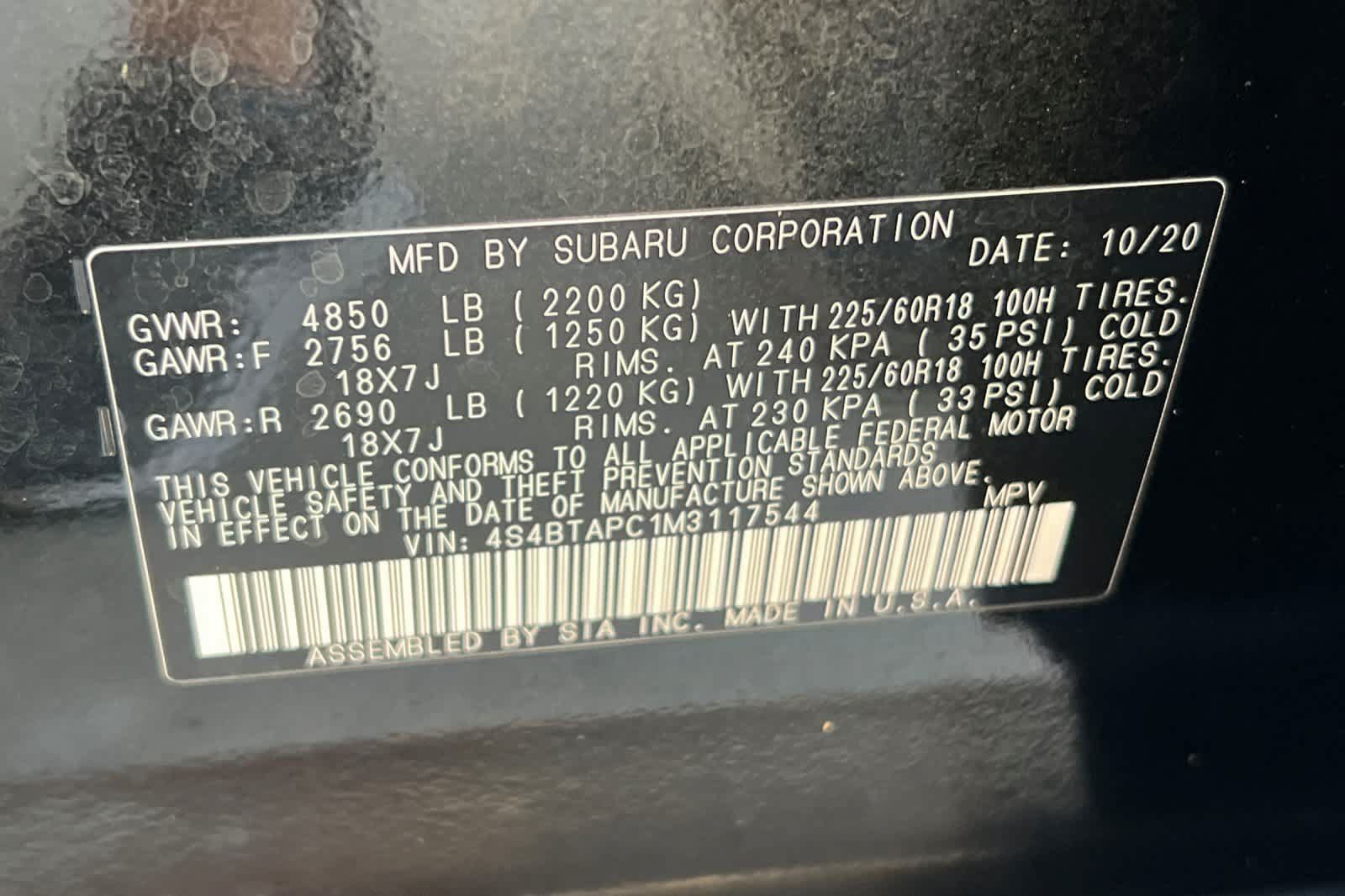 Used 2021 Subaru Outback Touring w/ Popular Package #2 AWD/4WD image 29